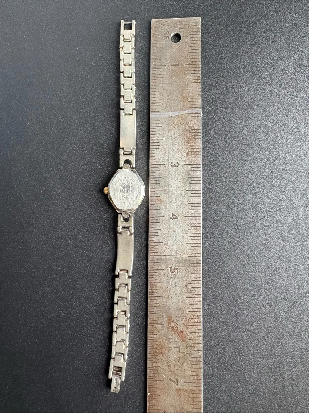 Faded Glory Women’s Vintage Silver-Tone Bracelet Watch with Light Blue Dial